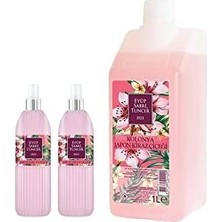 Ohbe Express Kiraz Çiçeği Kolonyası Yedek Şişe 1 Lt ve 2 Adet 150 ml Sprey