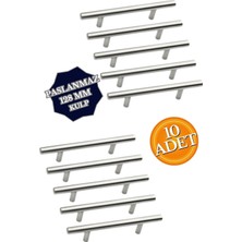 Ohbe Express Paslanmaz Metal Kulp, Inox Dolap Çekmece Mobilya Kulbu, Tv Ünitesi Yatak Odası Vestiyer Mutfak Için (128 Mm, Adet, 10)