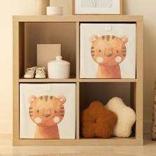 Ohbe Express 2'li Çocuk Odası Sevimli Kaplan Kutu Set 33 x 30 x 33 cm
