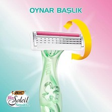Ohbe Express Bıc Soleil Sensitive Kadın Tıraş Bıçağı 3'lü Blister (3 Bıçak), Oynar Başlık, Aloe ile Zenginleştirilmiş Kayganlaştırıcı Jel Şerit