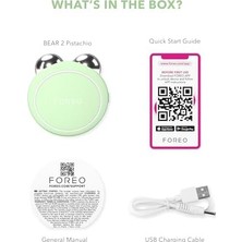 Ohbe Express Foreo Bear 2 Go - Travel-Friendly Toning Microcurrent Facial Device - For & Wrinkles - Anti Aging - Face Sculpting - Full Face Lift - Compact Skin Care - Pistachio