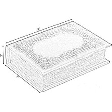 Ohbe Express Vintiquewise QI003691.B Kitap Şeklinde Dekoratif Saklama Kutusu, Mavi