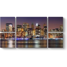 Ohbe Express New York Şehir Panorama Tablosu 126 x 63-5 Parçalı