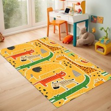 Ohbe Express Funs Şönil Kaymaz Pamuk Tabanlı Yıkanabilir Antibakteriyel Çocuk Halısı 160X230