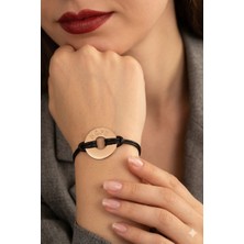 ZNK Takı Ve Aksesuar Hope(Umutlu)Siyah Deri Ipli Ünisex Mood Bileklik