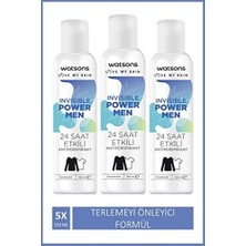 Ohbe Express Watsons Invisible Power Men 24 Saat Etkili Deodorant 150 ml X3 Adet