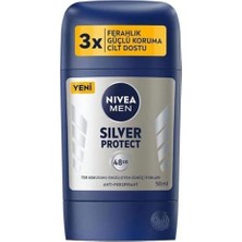 Ohbe Express Men Erkek Stick Deodorant Silver Protect 50 Ml, Ter ve Ter Kokusna Karşı 72 Saat Anti-Perspira