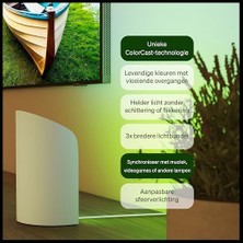 Ohbe Express Hue Flare 2'li Paket Akıllı Duvar Aydınlatma - Beyaz - Renkli Işık, Colorcast Teknolojisi, Bluetooth Uyumlu, Alexa, ve Assistant ile Sesli Kontrol