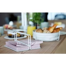 Ohbe Express Metal Tek Peçete Tutucu 22,5 x 22,5 x 11,3 Cm, Siyah