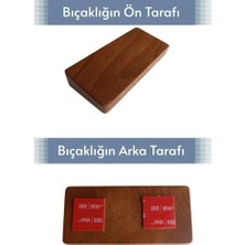 Ohbe Express Mıknatıslı Duvara Monte Ceviz Ahşap Bıçak Bloğu ve Tutucu - 3 Bıçak Kapasiteli