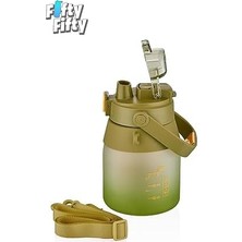 Ohbe Express 1000ML Askılı Tek Kapak Çift Kullanım Pipetli/pipetsiz Kullanım Su Matarası