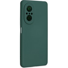 Hobibahçem Nova 9 Se Kılıf Nano Içi Kadife Silikon - Koyu Yeşil