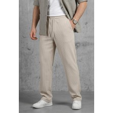Oksit Hel 9030 Beli Lastikli ve Bağcıklı Likralı Esnek Örme Jogger Pantolon