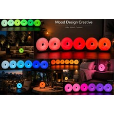 Mooddesign Grand Olıght Modern Decorative Glow - Rgb Grand O (Donut)Design Soft Ambient Light (Masa-Ortam Ambiyans-Gece Lambası)