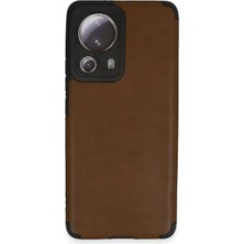 Glblseme Newface Xiaomi Mi 13 Lite Kılıf Loop Deri Silikon - Kahverengi