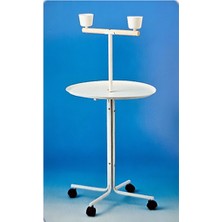 Qhpet Flzdgnkr Papağan Sehpası Beyaz 58 cm Çap x 120 cm H