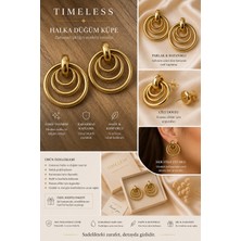 Kase Jewelry , Altın Rengi , Paslanmaz Çelik, İç içe Zarif Halka Küpe