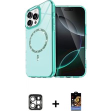 Marsilyan™- iPhone 16 Pro Max Kılıf Kıvılcım Form Prime - Siyah Buffer Hayalet Cam Ekran Koruyucu + Pvd Metal Kamera Lens - Gs