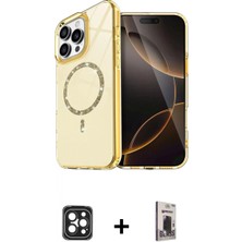 Marsilyan™- iPhone 16 Pro Max Kılıf Kıvılcım Form Prime - Siyah Bilvis Hayalet Cam Ekran Koruyucu + Pvd Metal Kamera Lens - Sh