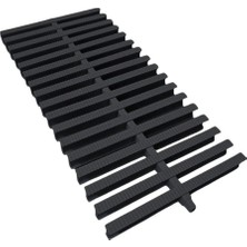 Srt Havuz Savak Izgarası Tek Geçmeli (20 Cm)- 1 Metre- Siyah