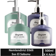 Daycare Nemlendirici Etkili Sıvı Sabun Beyaz Yasemin ve Marsilya Gülü ve Iris 500 ml x 4 Adet