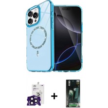 Marsilyan™- iPhone 16 Pro Max Kılıf Kıvılcım Form Prime - Siyah 360 Mat Full Body Arka Koruyucu + Bilvis Titan Kamera Lens - Sh