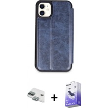 Marsilyan™- iPhone 11 Kılıf Zirve Yansıma Serisi - Siyah Bilvis 5in1 5d Magic Hayalet Cam Ekran Koruyucu + Pers Alüminyum Kamera Lens - Yl