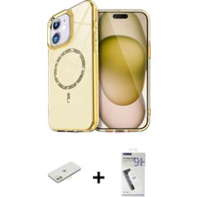 Marsilyan™- iPhone 11 Kılıf Kıvılcım Form Prime - Şeffaf Uv Polymer Nano Ekran Koruyucu + Renkli Kamera Lens Koruma Cam - Tu