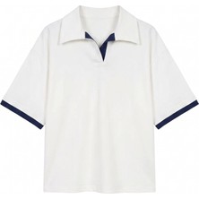 HANIQA Kadın Polo Yaka T-Shirt