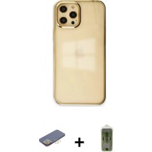 Marsilyan™- iPhone 12 Pro Max Kılıf Doruk Doku Prime - Siyah Joko Magic 5d Hayalet Cam + Renkli Kamera Lens Koruma Cam - Sı