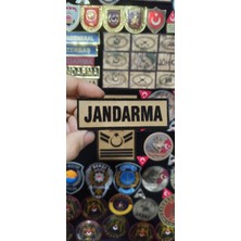 Çukurova Ütü Bizon Derisi, Anafarka Şapka Için ''jandarma''' Yazısı 7 cm x 2 cm Cırtlı, Komando Jöh