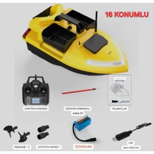 Keseroğlu Sazan Yemleme (Tekne ve BOTU)V20 Gps 16 Konumlu Oto Pilot Eve Dünüş 12000MAH Pille Sabit Hız 3 Hazneli
