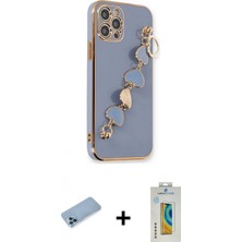 Marsilyan™- iPhone 12 Pro Max Kılıf Nova Işık Prime - Siyah Polymer Nano Ekran Koruyucu + Shine Kamera Lens Koruma Cam - Mı