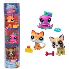 Sunman Littlest Pet Shop Minişler 3’lü Figür Seti S4 Kedi-Ahtapot-Boston Terrier Köpek