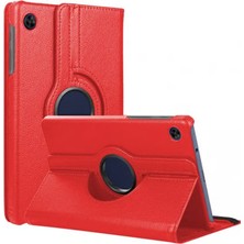 Bezos Galaxy Tab A11 360 Tablet Deri Kılıf - Kırmızı