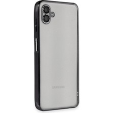 Bezos Galaxy A04 Kılıf Razer Lensli Silikon - Siyah