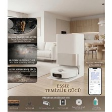 Dreame 220 Dakika Çalışan 20000 Pa Güçlü Akıllı Lazer Navigasyonlu Uv Işıklı Paspas ve Çöp Temizleme Istasyonlu Yeni Nesil Profesyonel Robot Süpürge