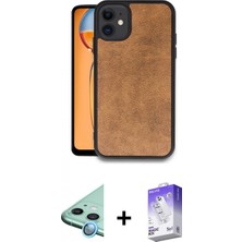 Marsilyan™- iPhone 11 Kılıf Kıvılcım Işık Serisi - Siyah Bilvis 5in1 3D Magic Cam Ekran Koruyucu + Raze Metal Kamera Lens - Mı