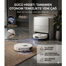 Roborock 36000 Pa Üstün Emiş Kapasiteli Kendi Kendini Temizleyen Akıllı Istasyonlu Robot Süpürge, Kenar Temizleme Fonksiyonlu Uzanabilir Yan Fırçalı, Otomatik Paspas Kaldırma, Üstün Teknoloji