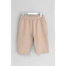 DobaKids Cosy Series Çelik Interlok Kız Çocuk Kısa Tayt Şort Etek Altı Kısa Tayt Bej