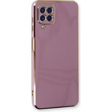 Bezos Galaxy A22 Kılıf Volet Silikon - Mor