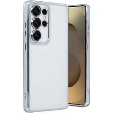 Bezos Galaxy S25 Ultra Kılıf Razer Lensli Silikon - Gümüş