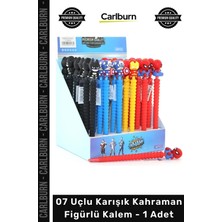 Carlburn #kalem Kaliteli Ergonomik Şık Eğlenceli Tasarım Okul 07 Uçlu Karışık Kahraman Figürlü Kalem - 1 Adet