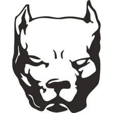 Pitbull Köpek Sticker 00435 10X7,5 cm