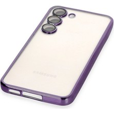 Bezos Galaxy S23 Kılıf Razer Lensli Silikon - Mor