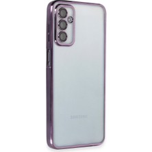 Bezos Galaxy M23 Kılıf Razer Lensli Silikon - Mor