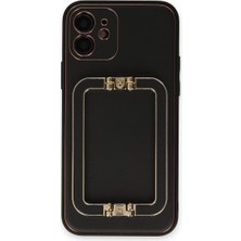 Bezos iPhone 12 Kılıf Coco Elit Kapak - Siyah