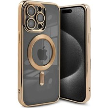 Bezos iPhone 15 Pro Kılıf Kross Magneticsafe Kapak - Gold