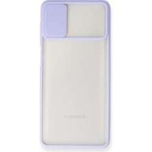 Bezos Galaxy M51 Kılıf Palm Buzlu Kamera Sürgülü Silikon - Lila
