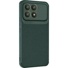 Bezos Poco F8 Pro Auto Focus Karbon Kapak - Koyu Yeşil